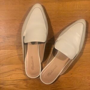 Madewell Frances Skimmer Mule in Ashen Silver (cream), Size 9